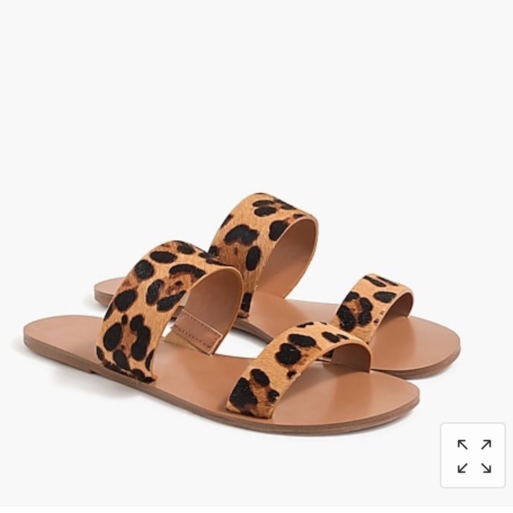 J. Crew Factory Leopard slide sandals AK131
